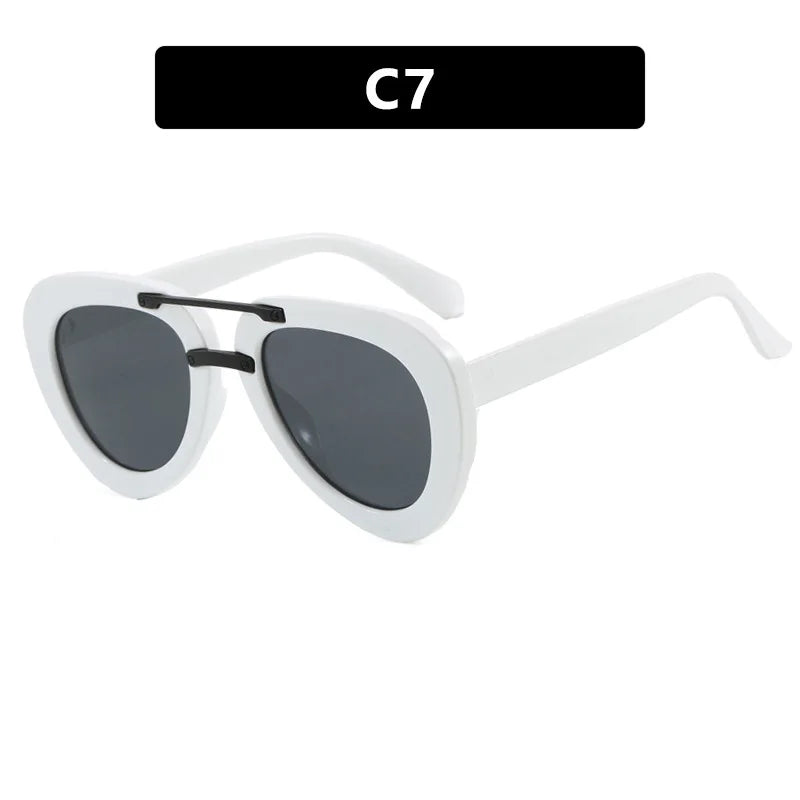 Fashion Classic Pilot Sunglasses Women For Men 2025 Vintage Sun Glasses Punk Popular Big Frame Outdoor Travel Eyeglasses UV400