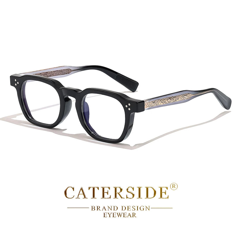 Square Flat Light Specs Men - Minimalist TR Frame Magnifiers