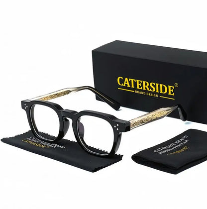 Square Flat Light Specs Men - Minimalist TR Frame Magnifiers