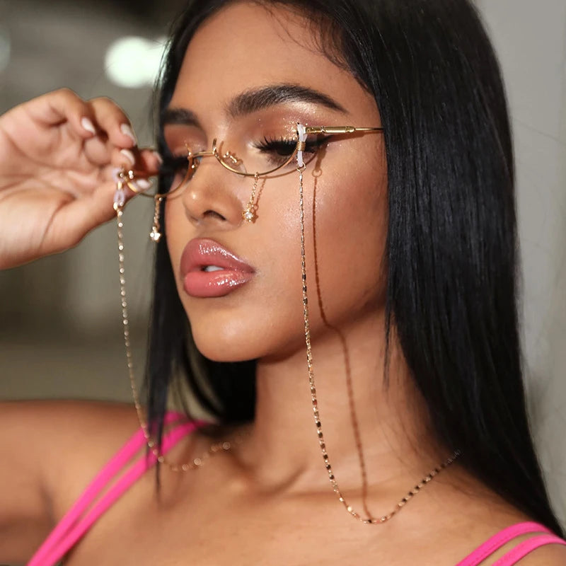 Pearl Beaded Anti-Falling Metal Eyeglass Chain