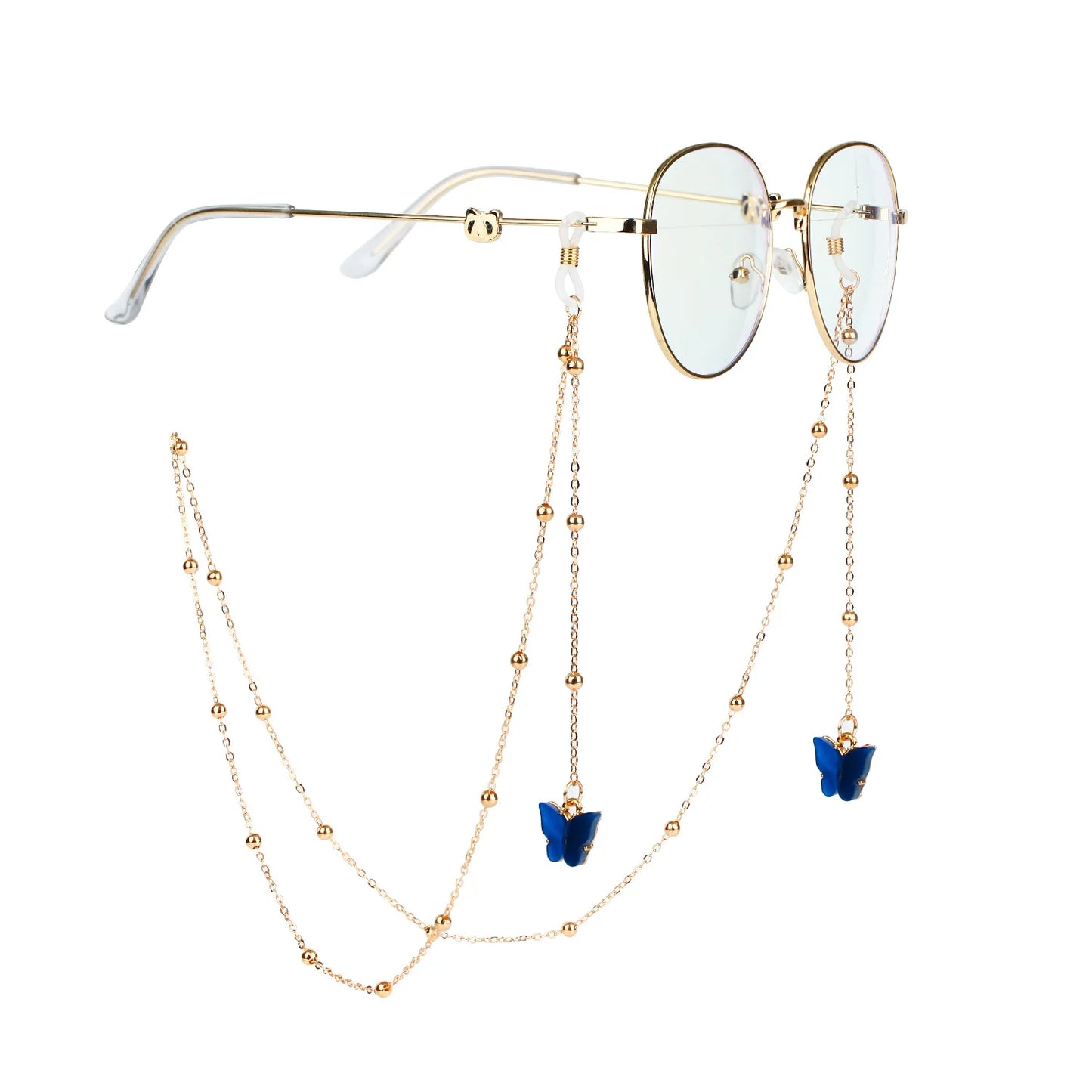 Butterfly Pendant Eyewear Chain – Trendy Metal Glasses Holder Cord Lanyard Necklace for Women