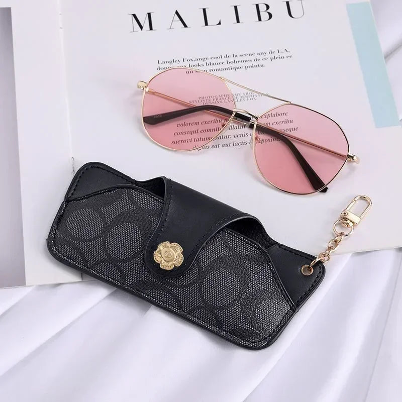 Portable Soft Glasses Case with Keychain