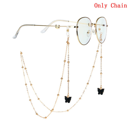 Butterfly Pendant Eyewear Chain – Trendy Metal Glasses Holder Cord Lanyard Necklace for Women