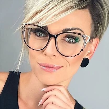 YINSQER Cat Eye Flat Top Glasses Blue Light Blocking TR90 Popular Frame Women's New Hot Sale Of The Season Fashionable