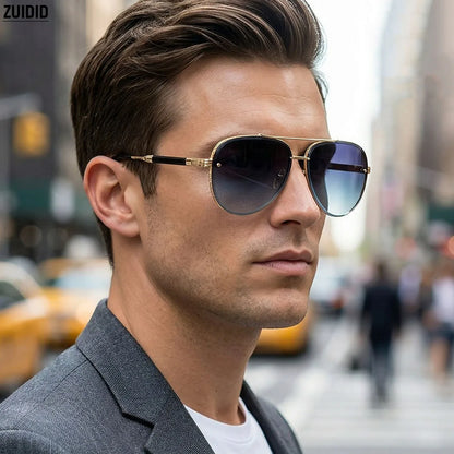 Oval Vintage UV400 Sunglasses - Unisex Metal Frame, 5 Lens Colors