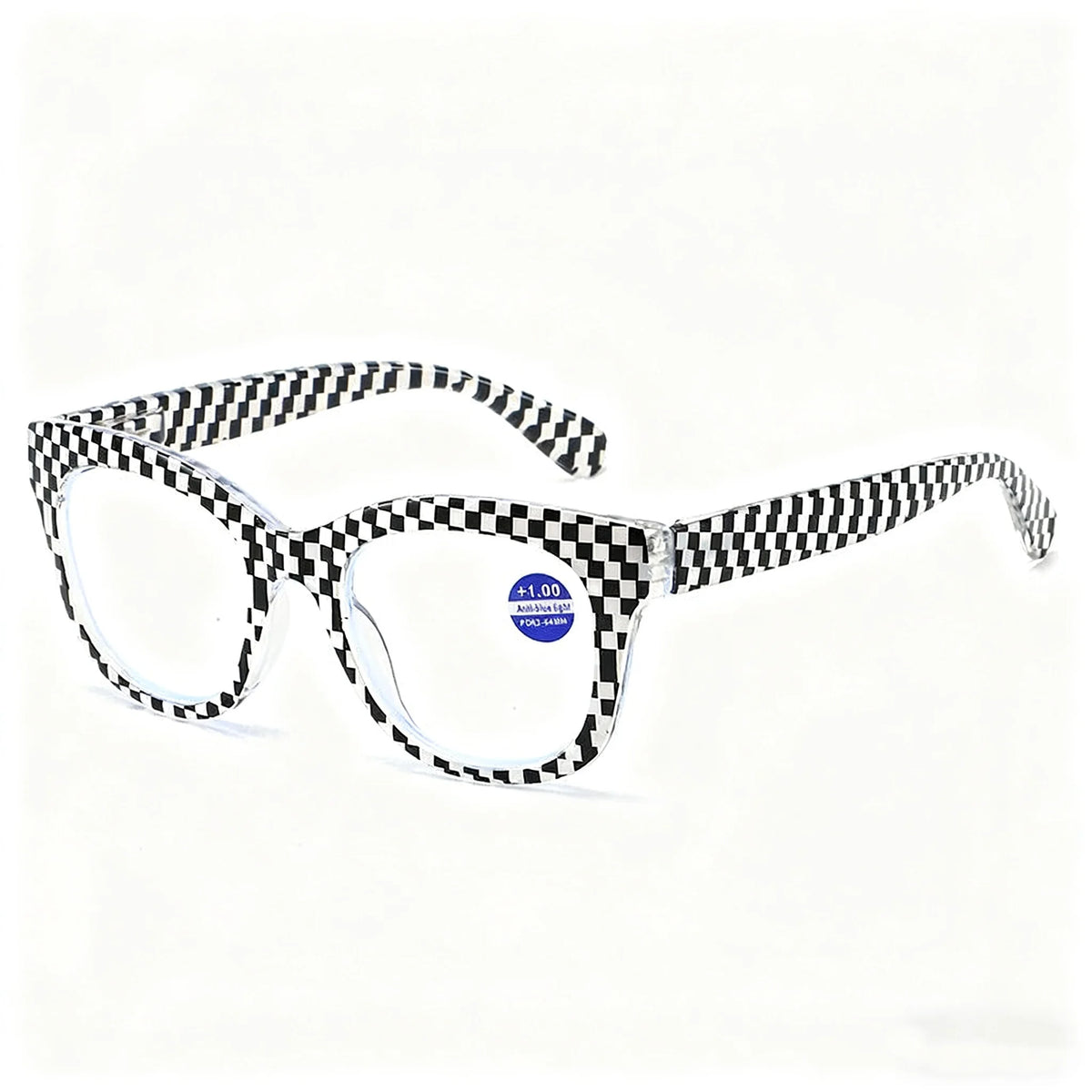 Personalized Large Frame Anti-Blue Light Reading Glasses Fashionable Printed Distant Vision Glasses Neutral Trend Glasses +4.0