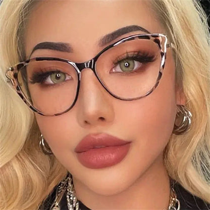 YINSQER Cat Eye Flat Top Glasses Blue Light Blocking TR90 Popular Frame Women's New Hot Sale Of The Season Fashionable