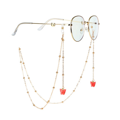 Butterfly Pendant Eyewear Chain – Trendy Metal Glasses Holder Cord Lanyard Necklace for Women