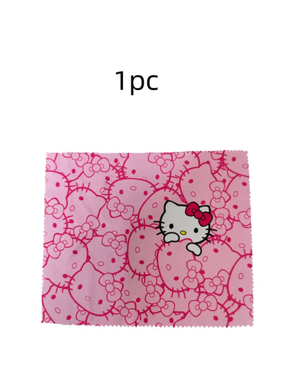 Cute Character Glasses Case & Cleaning Cloth Set