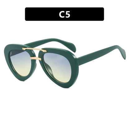 Fashion Classic Pilot Sunglasses Women For Men 2025 Vintage Sun Glasses Punk Popular Big Frame Outdoor Travel Eyeglasses UV400