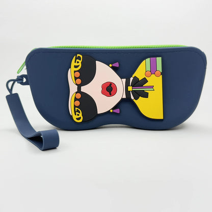 Reading Glasses Case Portable Eyewear Pouch Sunglasses Holder Decorative Silicone Eyeglasses Bag For Daily Outdoor Travel