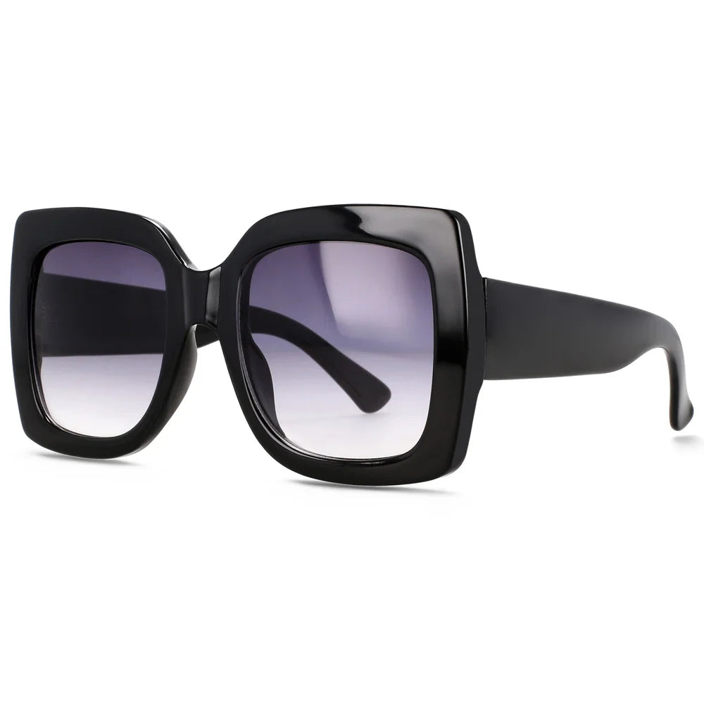 Retro Oversized Square Sunglasses for Women – UV400 Big Frame Fashion Eyewear in Trending Styles