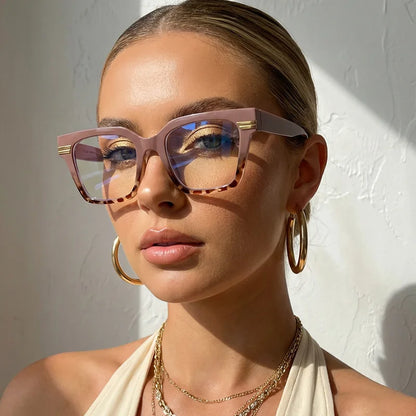 Square Blue Light Blocking Glasses | Vintage Acetate Eyeglass Frames | Unisex