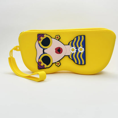 Reading Glasses Case Portable Eyewear Pouch Sunglasses Holder Decorative Silicone Eyeglasses Bag For Daily Outdoor Travel