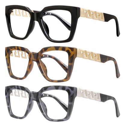 Oprah Style Glasses for Women, Oversized Fashion Blue Light Blocking Computer Eyewear