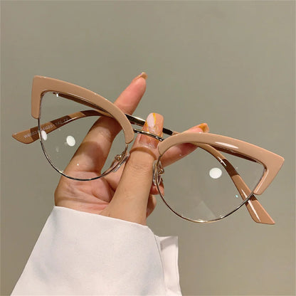 Semi-Metal Cat Eye Specs - Trendy Fashion Magnifiers