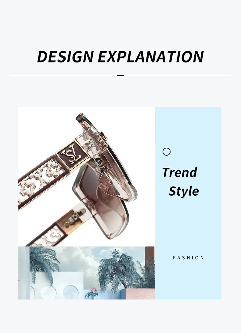 Retro Big Sunglasses Women - Designer Fashion Shades
