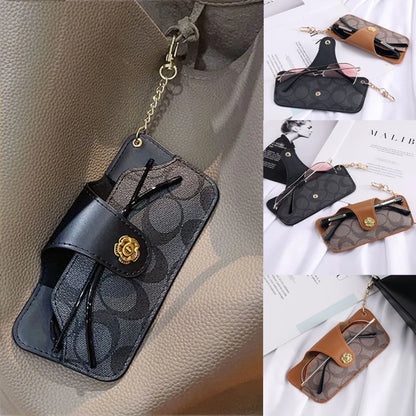 Portable Soft Glasses Case with Keychain
