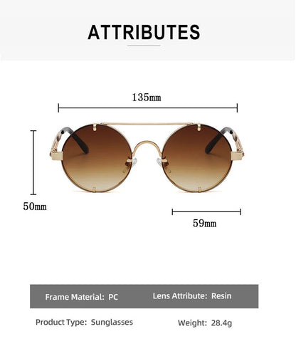 Oval Steampunk Sunglasses