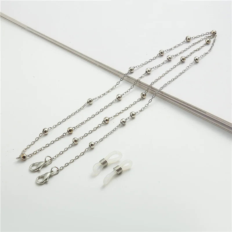 Pearl Beaded Anti-Falling Metal Eyeglass Chain
