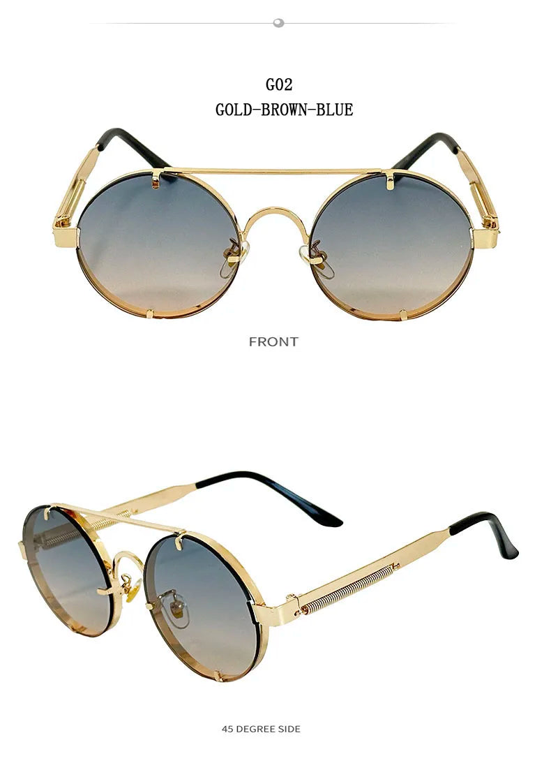 Oval Steampunk Sunglasses
