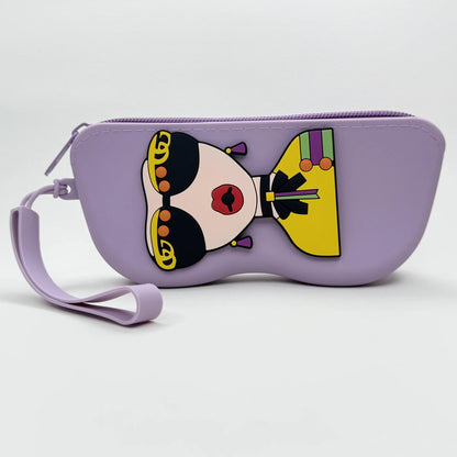 Reading Glasses Case Portable Eyewear Pouch Sunglasses Holder Decorative Silicone Eyeglasses Bag For Daily Outdoor Travel