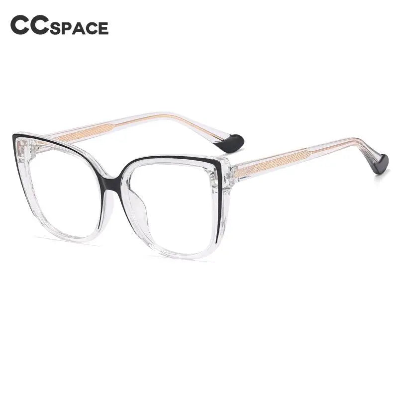55598 Retro Cat Eye Anti Blue Light Glasses Frame Spring Hinge Women Leopard Plastic Titanium Computer Prescription Mirror
