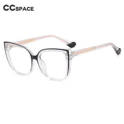 55598 Retro Cat Eye Anti Blue Light Glasses Frame Spring Hinge Women Leopard Plastic Titanium Computer Prescription Mirror