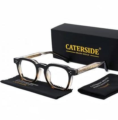 Square Flat Light Specs Men - Minimalist TR Frame Magnifiers