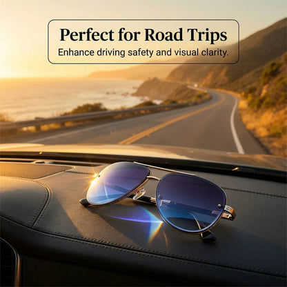 Oval Vintage UV400 Sunglasses - Unisex Metal Frame, 5 Lens Colors