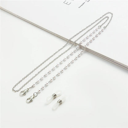 Pearl Beaded Anti-Falling Metal Eyeglass Chain