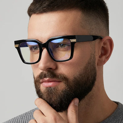 Square Blue Light Blocking Glasses | Vintage Acetate Eyeglass Frames | Unisex