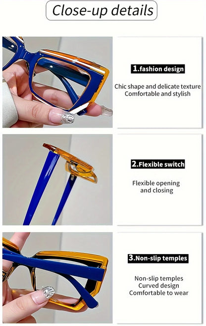 Vintage Cat Eye Oversized Specs - Vision Magnifiers 1.0-4.0