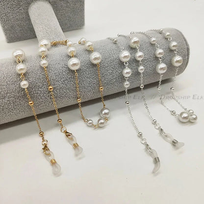 Pearl Beaded Sunglass Chain & Eyeglass Holder Strap — Women's Necklace Lanyard