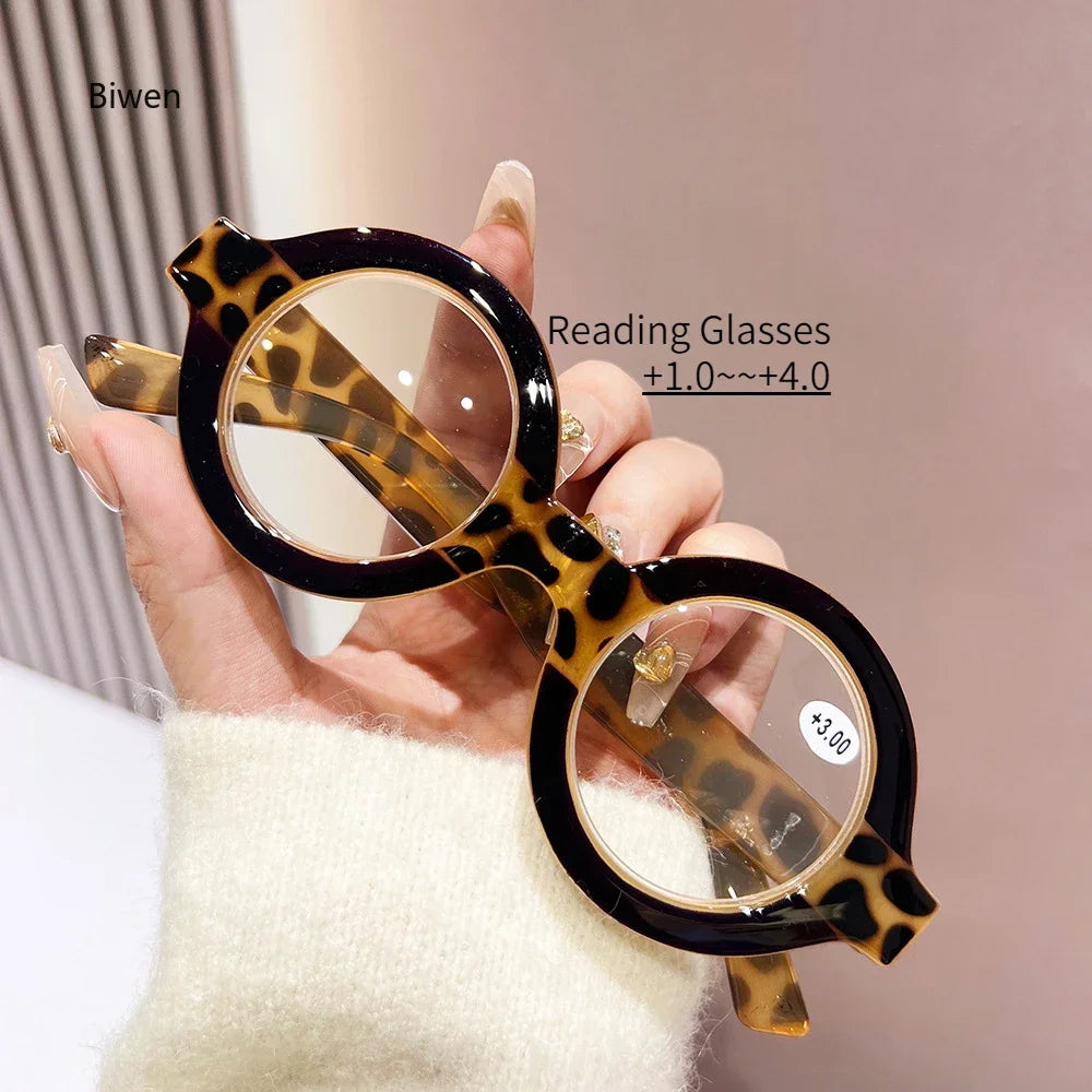 Round Mirror Lens Specs - Blue Light Blocking Magnifiers