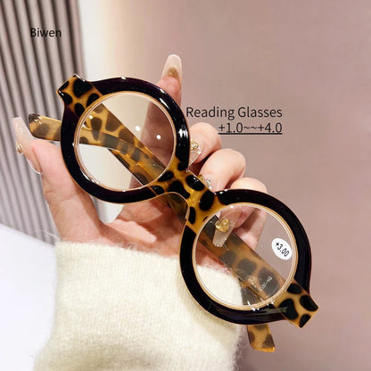 Round Mirror Lens Specs - Blue Light Blocking Magnifiers