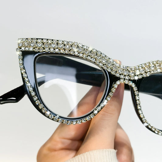 Rhinestone Trendy Magnifier Glasses