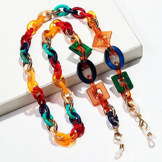 Colorful Geometric Glasses Chain