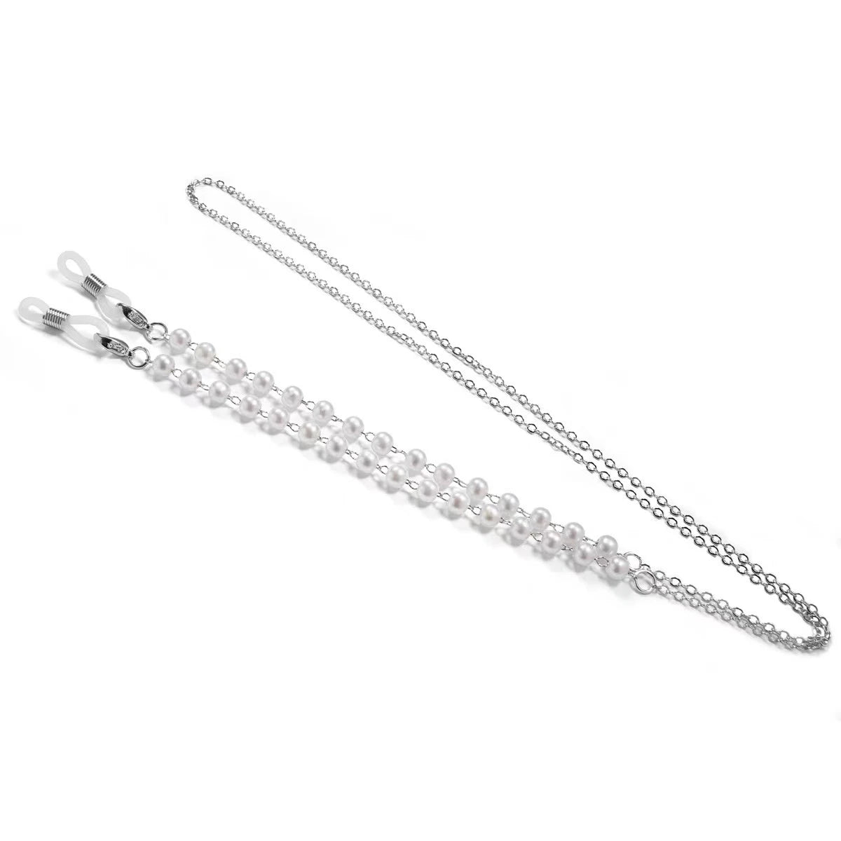 Pearl Mask Love Heart Glasses Chain