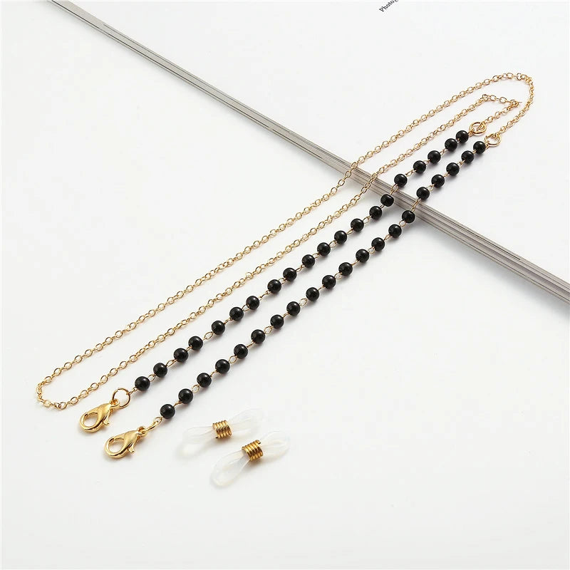 Pearl Beaded Anti-Falling Metal Eyeglass Chain