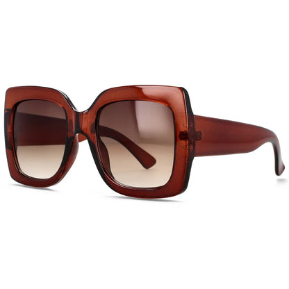 Retro Oversized Square Sunglasses for Women – UV400 Big Frame Fashion Eyewear in Trending Styles