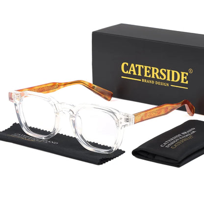 Square Flat Light Specs Men - Minimalist TR Frame Magnifiers
