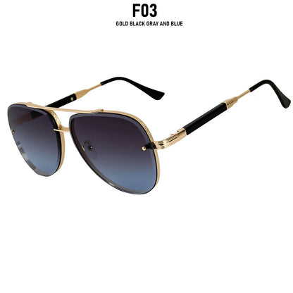 Oval Vintage UV400 Sunglasses - Unisex Metal Frame, 5 Lens Colors