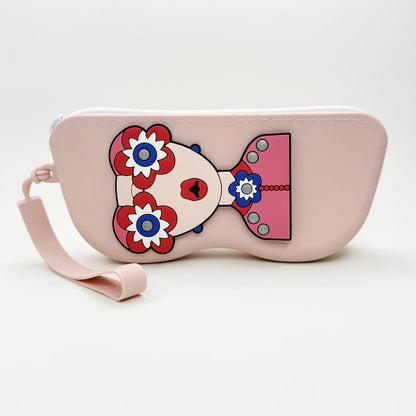 Reading Glasses Case Portable Eyewear Pouch Sunglasses Holder Decorative Silicone Eyeglasses Bag For Daily Outdoor Travel