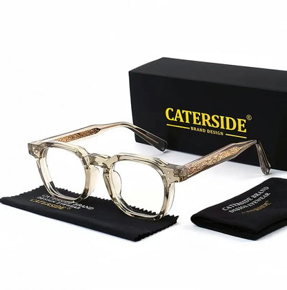 Square Flat Light Specs Men - Minimalist TR Frame Magnifiers