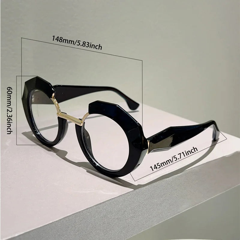 Blue Light Blocking Irregular Round Reading Glasses – Anti-Reflective CR-39 Lens Readers for Women